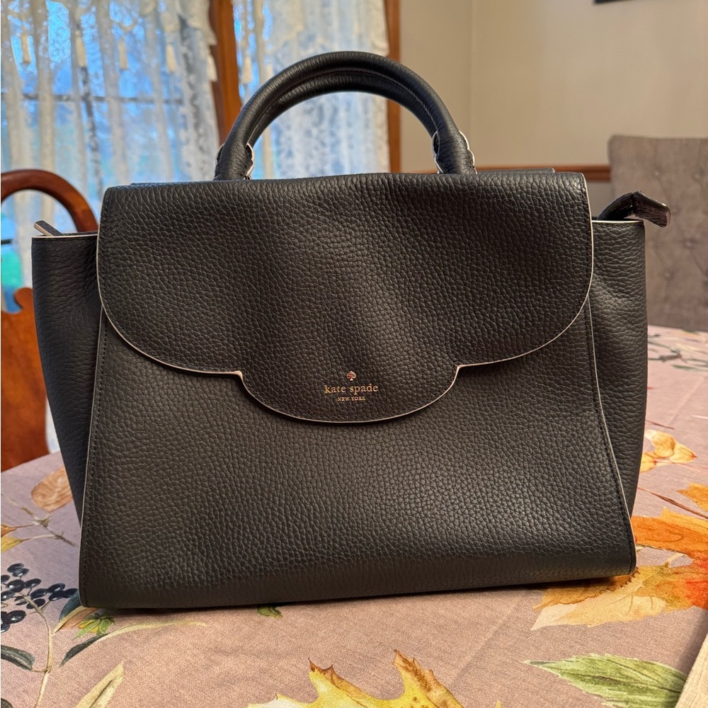 Kate Spade Black Pebbled Satchel